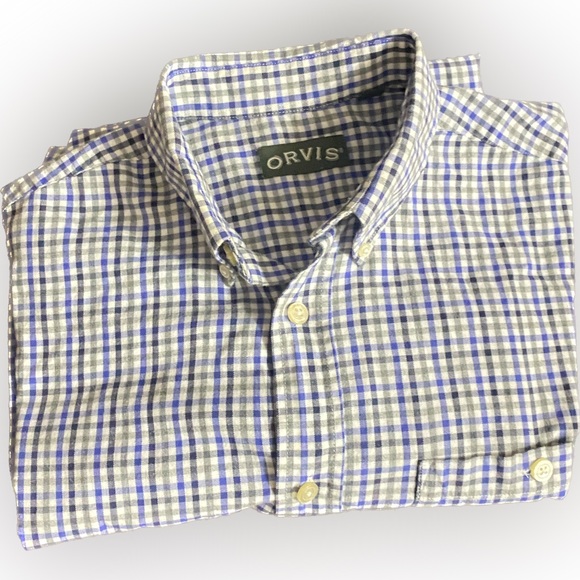 Orvis Shirts Orvis Mens Country Twill Long Sleeve Button Down Shirt